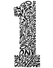Illustration of number one