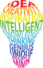 Bulbs ideas illustration
