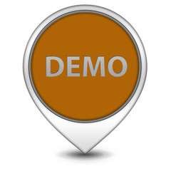 Demo pointer icon on white background