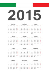 Italian 2015 year vector calendar