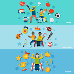 Fototapeta premium Disabled Sports Banners