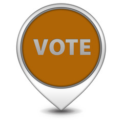 Vote pointer icon on white background