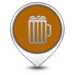 Beer pointer icon on white background