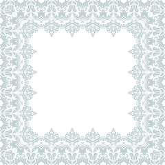 Floral Vector Frame. Abstract Ornament