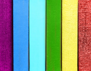 Fototapeta premium Close-up of title-less books in bookshelf