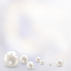 Fototapeta premium Beautiful realistic pearl set illustration vector