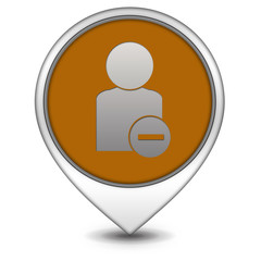 Dislike pointer icon on white background