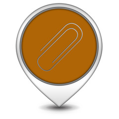 Clip pointer icon on white background