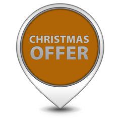 Christmas offer pointer icon on white background