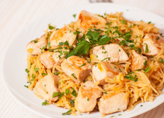 chicken breast with pasta