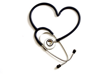 A statoscope shaping heart on a white background