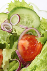 closeup of fresh salad, healthy food
