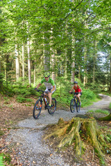 Bike-Tour im Wald