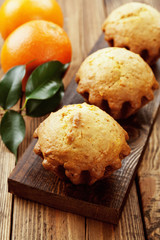 Homemade orange muffins
