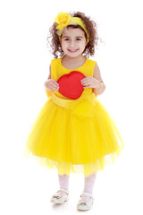 Girl in yellow dress