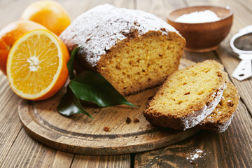 Homemade orange cake