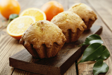 Homemade orange muffins