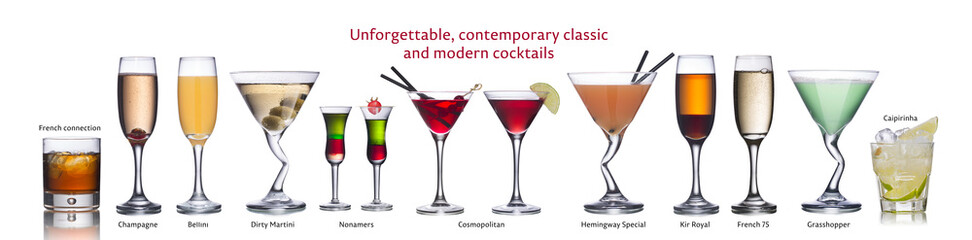 Famous international cocktails