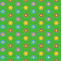 Seamless pattern. Colorful flower background.