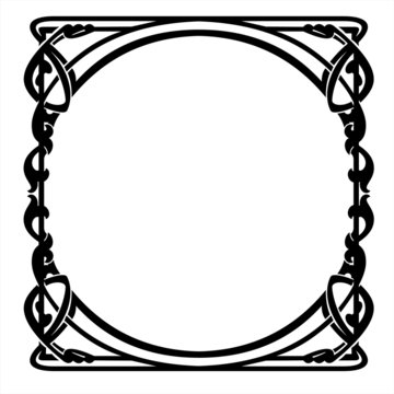 decorative frame with art Nouveau ornament
