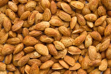 Almonds background