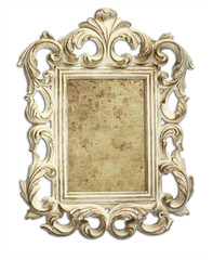 antique victorian style frame. isolated on white  
