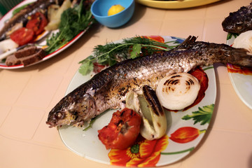 Baked mullet