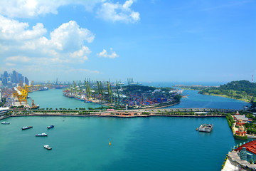 Naklejka premium Singapore Harbour