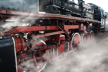 Old locomotive wheels