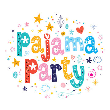 pajama party cartoon clipart