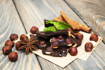 Dark  chocolate with nuts