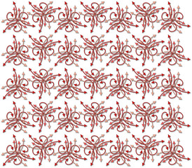 medieval red arrows pattern