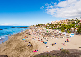 El Duque beach in Costa Adeje. Tenerife. Canary isla