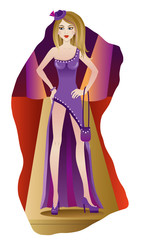 Girl on  fashion  show