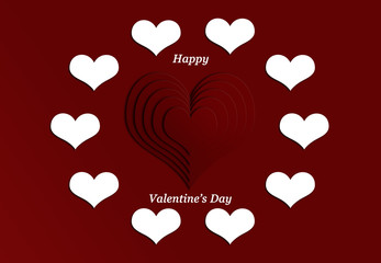 Heart valentine's day abstract background