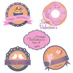Vector collection of valentines day design.
