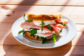 sandwich in morning light