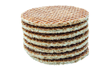 Caramel Wafers in a Pile
