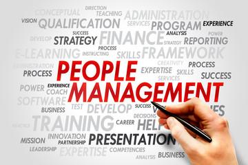 People Management word cloud, business concept