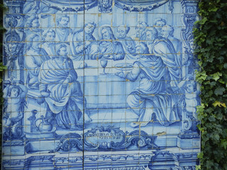 Old tile mosaic - azulejos, Madeira