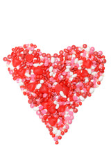 Fototapeta na wymiar assorted valentines candy heart