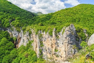 Obraz premium Beautiful waterfall in Vratsa Balkan Mountains