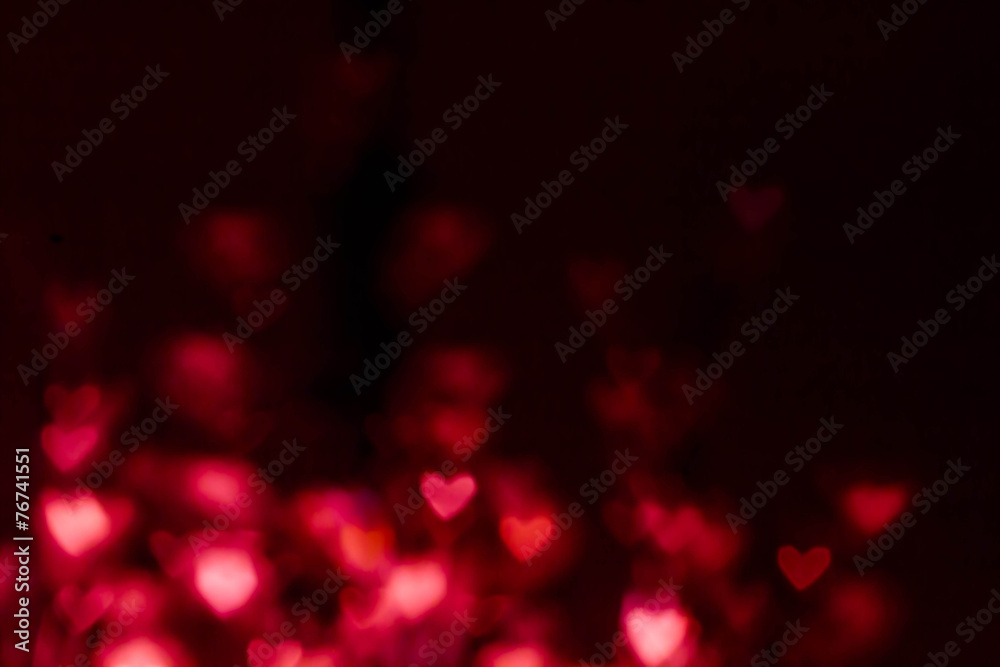 Wall mural Abstract Valentine's day background with red hearts. Colorful So