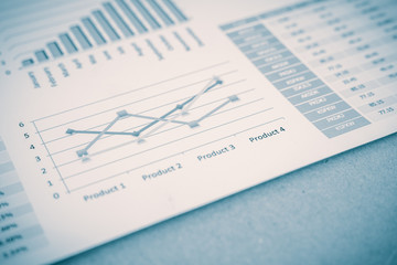 Showing business and financial report. Accounting