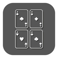 The Ace icon. Playing Card Suit symbol