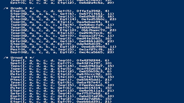 Source code scrambled 8-bit scrolling