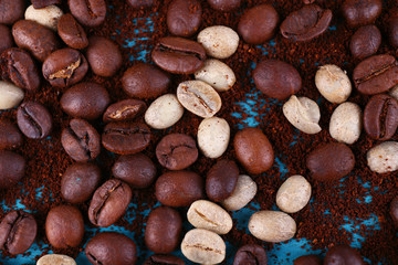Coffee beans closeup