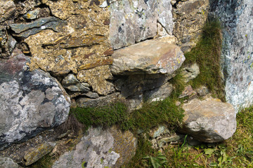 Stile, style, cantilevered steps in dry stone wall