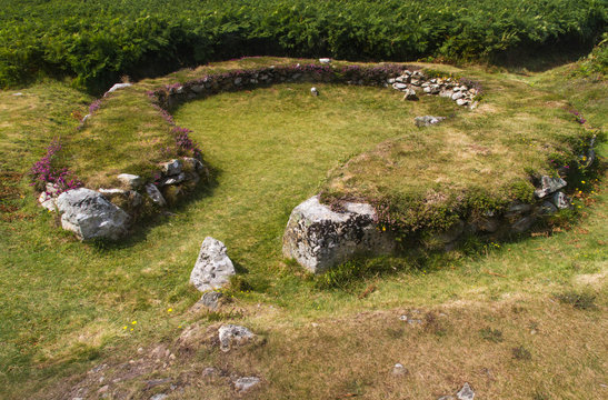 Ty Mawr Ancient Hut Circle on Holyhead, Anglesey