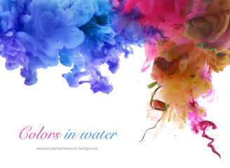 Obraz premium Acrylic colors in water. Abstract background.